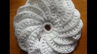 Спиральный цветок крючком - к платью ЛИЛИЯ