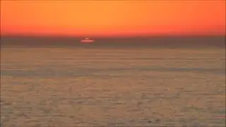 Rayo verde en la puesta sol Alecrín