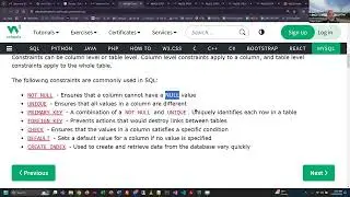 Databases - MySQL Lecture Database Building, Primary/Foreign Keys, Constraints, Indexes - Fall 2024