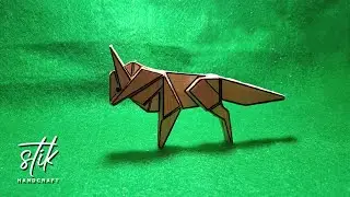 Wolf from popsicle sticks by Stik Handcraft