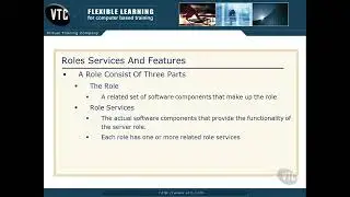 Roles Services and Features  in Windows Server