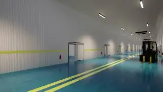 Cold room corridor (Revit , Sketchup , Twinmotion )