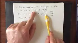 Example of tangent line to a space curve