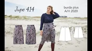 Polyester skirt 414 | BURDA STYLE PLUS No. 2 - Autumn/Winter 2020