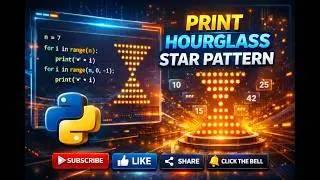 print the hourglass star pattern   using the python program