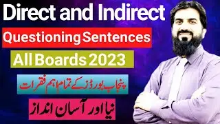 Direct and indirect narration | change of Tense | questioning sentences | interrogative sentences
