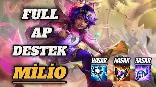 MILIO SUPPORT - FULL AP DESTEK MILIO TEK Q İLE YARI CAN ALIYOR...!