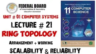 Lecture 21: Ring Topology | Arrangement, working, advantages, application, scalability, reliability