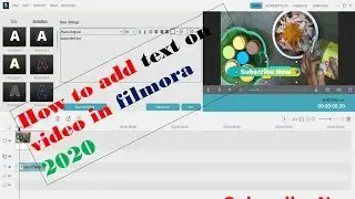 how to add  text on video by flimora video editing software 2020.