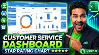 Customer Service Dashboard in Excel | Star Rating Chart Tutorial