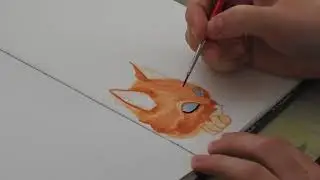 Cat Watercolor Painting Timelapse - First Art Video!