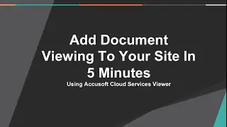 Webinar: Add Document Viewing to Your Website in Less than 5 Minutes