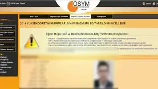 YKS EĞİTİM BİLGİLERİ NASIL GÜNCELLENİR !