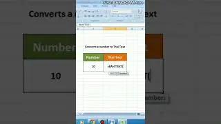 Master the Excel BAHTTEXT Function | Convert Numbers to Thai Text Easily