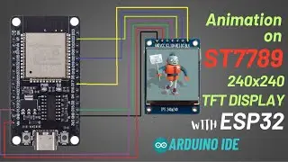 Animation on 1.3 inch TFT SPI Display (ST7789) with ESP32 | Example Code & Library