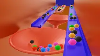 Marble Run Straight Track Colorful ball Race