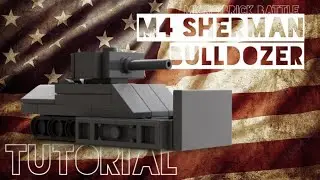 WW2 Lego Battlin’ Bricks/Micro Brick Battle M4 Sherman Bulldozer tutorial/Building Instructions