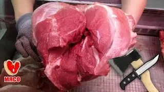 Cutting pork shoulder. Two methods.