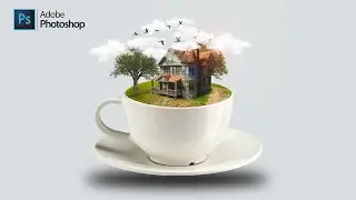 Photoshop Tutorial | Tea Cup 3d Photo Manipulation