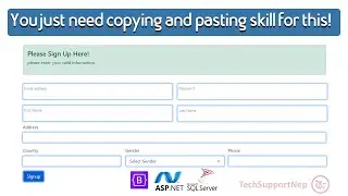 How to Create a Responsive User Registration Page in ASP.NET using Bootstrap and SQL Server Database