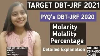 DBT-JRF PYQ's|DBT-JRF 2021 EXAM