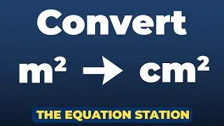 How to convert squared meters to squared centimeters | Physics Practice Problem