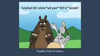 Bear and Rabbit Play Bonegames - ʔuləhal tiił sčətxʷəd yəxʷ tiił k’ʷəčədiʔ | txʷəlšucid literacy