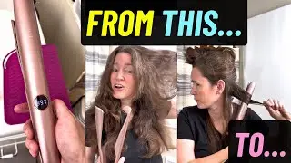 Landot Hair Straightener and Curler Review & DEMO - how well does it work on very thick hair?!