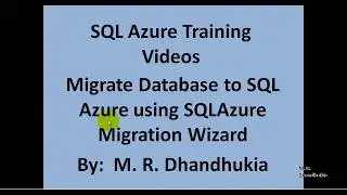 SQL Azure - Migrate Database using SQLAzureMigrationWizard