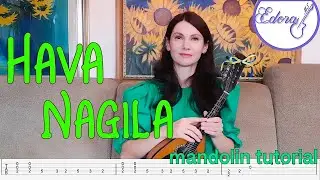 HAVA NAGILA - Mandolin Tutorial with on-screen Tab - Jewish Folk Song