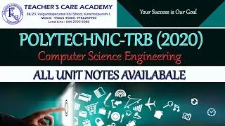 Polytechnic-TRB (2020) : Computer Science Engineering (CSE) Martial Available Now !!!