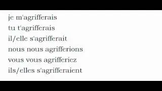 French conjugation  = S'agriffer