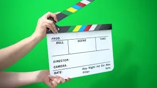 Clapperboard in Green Screen - Footage