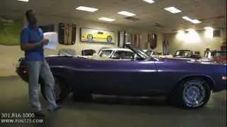 457HP 1970 Dodge Challenger 440-6 pack Convertible for sale with test drive, walk through video