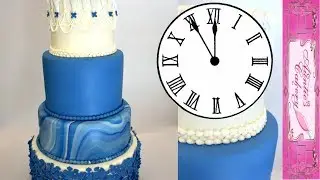 Blue Marble Wedding Cake- Time Lapse