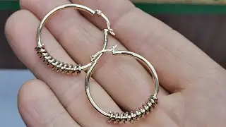 Серьги Конго с пружиной Спираль