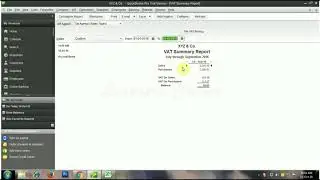VAT Summary Report in Quick Books
