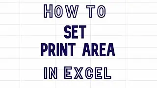How to set print area in Excel video 