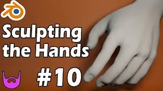 Sculpting hands | Blender 2.8 Character Creation Course | PART 10