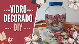 Como Fazer Decoupage em Vidro | DIY Vidro Decorado | Dicas do Dia a Dia