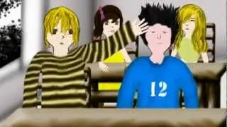 Students talking in class.
