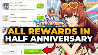 UMA MUSUME HALF ANNIVERSARY MASSIVE REWARDS! (FREE SSR CARDS, 4200 CARRATS, PULLS, ETC) | Umamusume