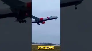 Boeing 777-300ER evacuation from Kyiv Ukraine combat zone 