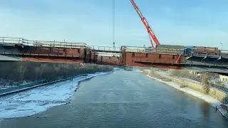 Сабуровский мост через реку Москва. ЮВХ. (04.12.2022)