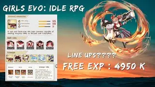 FREE 4950K EXP & Lineup Guide | Girls Evo : Idle RPG