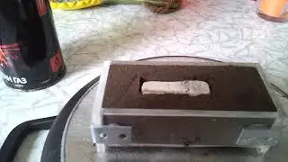 Литье свинца в сырую ПГС.
