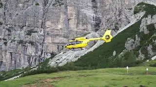 Emergenza decollo IMMEDIATO per l'elicottero del SUEM  Rifugio Venezia Monte Pelmo