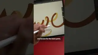 How to Create Golden Ribbon Letters in Procreate 