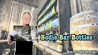 Hand Coloring Bodie Bar Bottles with Marshall Photo Oils on luster Kodak Endura Photo Paper