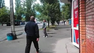 Допился и устроил разборки с воробьем)))Белочка